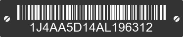 2010 JEEP Wrangler 1J4AA5D14AL196312 VIN decoded