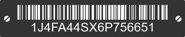 2006 JEEP Wrangler 1J4FA44SX6P756651 VIN decoded