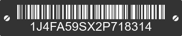 2002 JEEP Wrangler 1J4FA59SX2P718314 VIN decoded