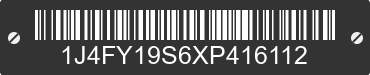 1999 JEEP Wrangler 1J4FY19S6XP416112 VIN decoded