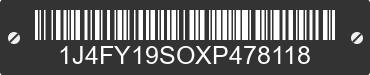 1999 JEEP Wrangler 1J4FY19SOXP478118 VIN decoded