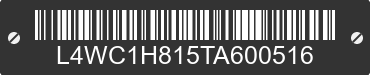 2026 JINHUA YONGQIANG VEHICLES FACTORY Jinhua Yongqiang Vehicles Factory L4WC1H815TA600516 VIN decoded
