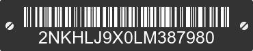 2020 KENWORTH T3 Series 2NKHLJ9X0LM387980 VIN decoded