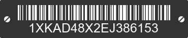 2014 KENWORTH T6 Series 1XKAD48X2EJ386153 VIN decoded