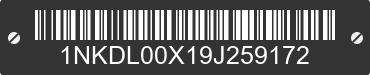 2009 KENWORTH T8 Series 1NKDL00X19J259172 VIN decoded