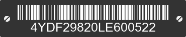 2020 KEYSTONE Keystone 4YDF29820LE600522 VIN decoded