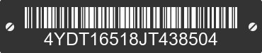 2018 KEYSTONE Keystone 4YDT16518JT438504 VIN decoded