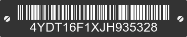 2018 KEYSTONE Keystone 4YDT16F1XJH935328 VIN decoded
