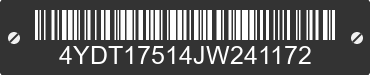 2018 KEYSTONE Keystone 4YDT17514JW241172 VIN decoded