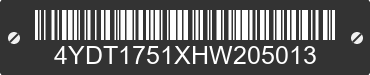 2017 KEYSTONE Keystone 4YDT1751XHW205013 VIN decoded