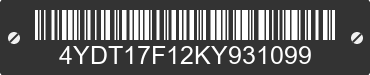 2019 KEYSTONE Keystone 4YDT17F12KY931099 VIN decoded