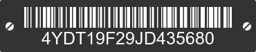 2018 KEYSTONE Keystone 4YDT19F29JD435680 VIN decoded