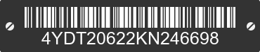 2019 KEYSTONE Keystone 4YDT20622KN246698 VIN decoded