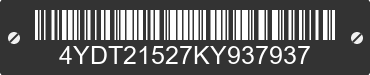2019 KEYSTONE Keystone 4YDT21527KY937937 VIN decoded