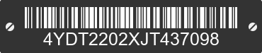 2018 KEYSTONE Keystone 4YDT2202XJT437098 VIN decoded