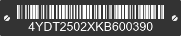 2019 KEYSTONE Keystone 4YDT2502XKB600390 VIN decoded
