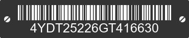 2016 KEYSTONE Keystone 4YDT25226GT416630 VIN decoded