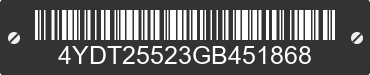 2016 KEYSTONE Keystone 4YDT25523GB451868 VIN decoded