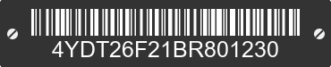 2011 KEYSTONE Keystone 4YDT26F21BR801230 VIN decoded