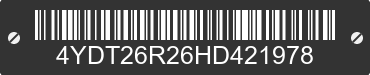 2017 KEYSTONE Keystone 4YDT26R26HD421978 VIN decoded