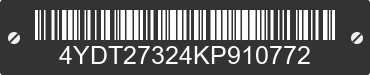 2019 KEYSTONE Keystone 4YDT27324KP910772 VIN decoded