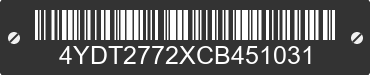 2012 KEYSTONE Keystone 4YDT2772XCB451031 VIN decoded