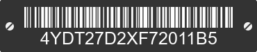 2015 KEYSTONE Keystone 4YDT27D2XF72011B5 VIN decoded