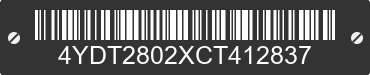 2012 KEYSTONE Keystone 4YDT2802XCT412837 VIN decoded