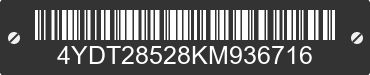 2019 KEYSTONE Keystone 4YDT28528KM936716 VIN decoded