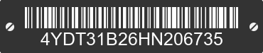 2017 KEYSTONE Keystone 4YDT31B26HN206735 VIN decoded
