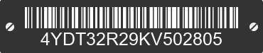 2019 KEYSTONE Keystone 4YDT32R29KV502805 VIN decoded