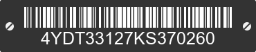 2019 KEYSTONE Keystone 4YDT33127KS370260 VIN decoded