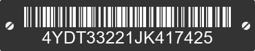 2018 KEYSTONE Keystone 4YDT33221JK417425 VIN decoded
