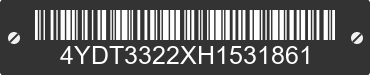 2017 KEYSTONE Keystone 4YDT3322XH1531861 VIN decoded