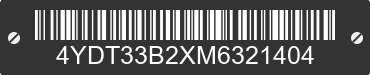 2021 KEYSTONE Keystone 4YDT33B2XM6321404 VIN decoded
