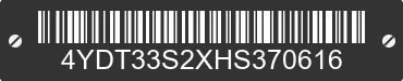 2017 KEYSTONE Keystone 4YDT33S2XHS370616 VIN decoded