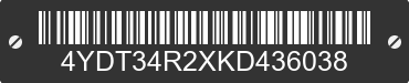 2019 KEYSTONE Keystone 4YDT34R2XKD436038 VIN decoded