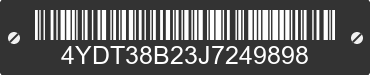 2018 KEYSTONE Keystone 4YDT38B23J7249898 VIN decoded