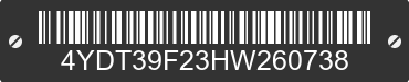 2017 KEYSTONE Keystone 4YDT39F23HW260738 VIN decoded