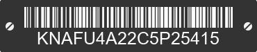 2012 KIA Forte KNAFU4A22C5P25415 VIN decoded