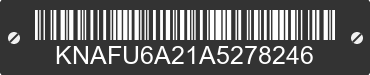 2010 KIA Forte KNAFU6A21A5278246 VIN decoded