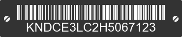 2017 KIA Niro KNDCE3LC2H5067123 VIN decoded