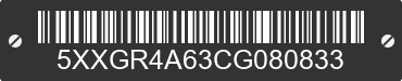 2012 KIA Optima 5XXGR4A63CG080833 VIN decoded