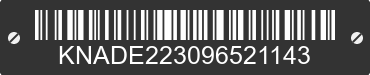 2009 KIA Rio KNADE223096521143 VIN decoded