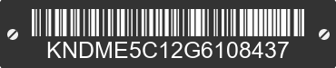 2016 KIA Sedona KNDME5C12G6108437 VIN decoded