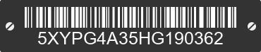 2017 KIA Sorento 5XYPG4A35HG190362 VIN decoded