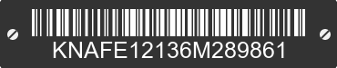 2006 KIA Spectra KNAFE12136M289861 VIN decoded