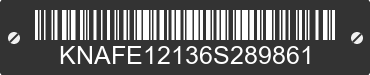 2006 KIA Spectra KNAFE12136S289861 VIN decoded
