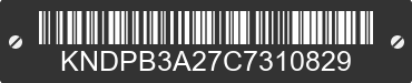 2012 KIA Sportage KNDPB3A27C7310829 VIN decoded