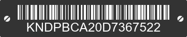 2013 KIA Sportage KNDPBCA20D7367522 VIN decoded